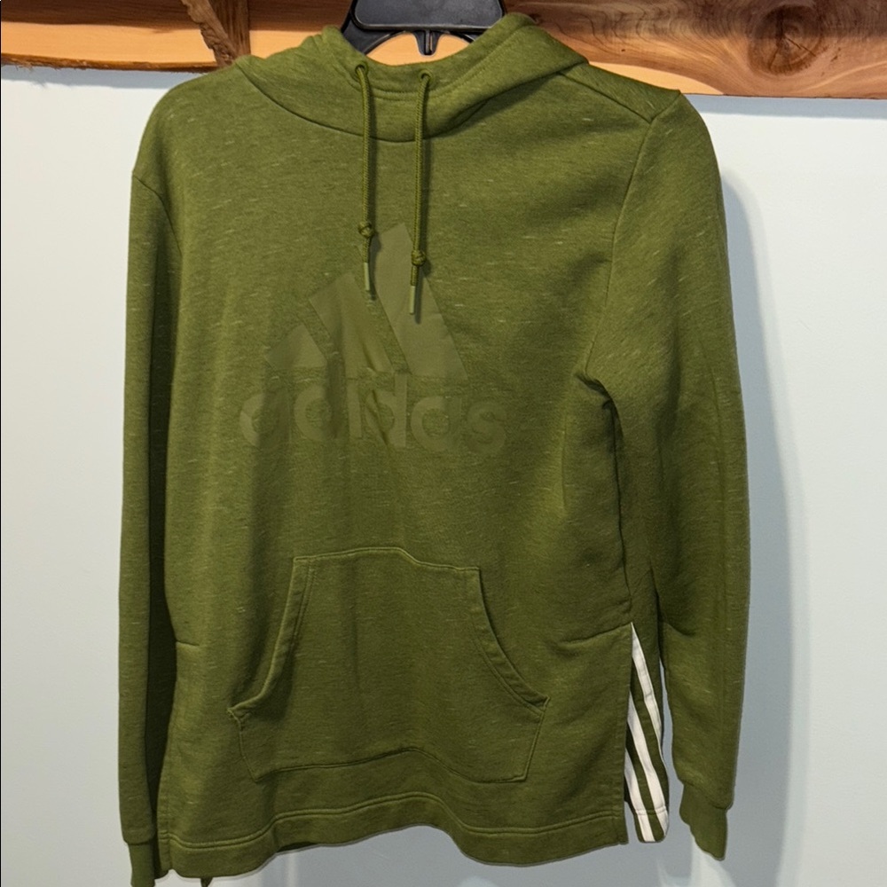 Adidas Men's Green Hoodie Sweater